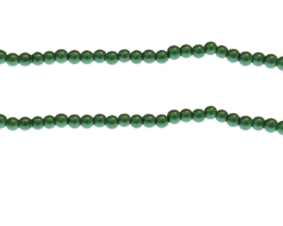 4mm Emerald Glass Pearl Bead, approx. 104 beads