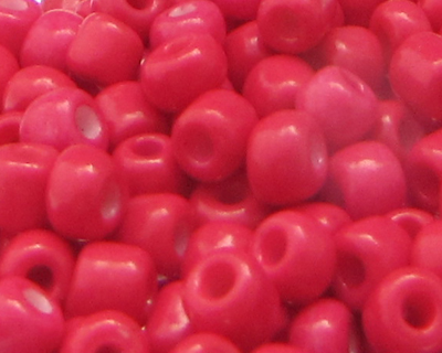 (image for) 6/0 Bright Red Opaque Glass Seed Bead, 1oz. Bag - Click Image to Close