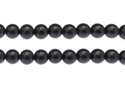 10mm Very Dark Blue Solid Glass Bead, approx. 20 beads
