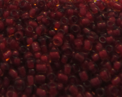 11/0 Red Transparent Glass Seed Bead, 1oz. Bag