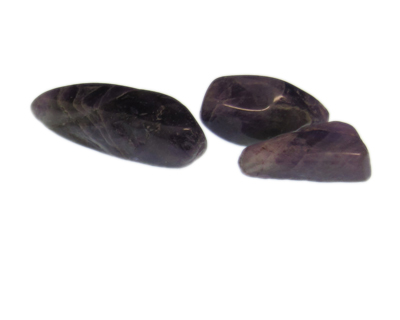 28 - 42mm Amethyst Gemstone Bead, 3 beads