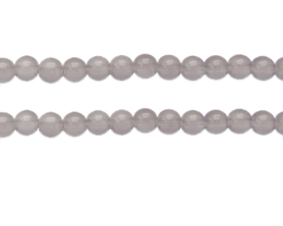 (image for) 8mm Deep Silver Jade-Style Glass Bead, approx. 54 beads