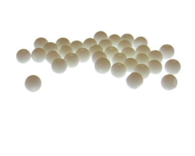 Approx. 1oz. x 4mm White Pressed Glass Beads