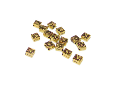 6mm Metal Gold Spacer Bead, approx. 15 beads