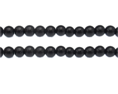 (image for) 8mm Very Dark Blue Solid Color Glass Bead, approx. 49 beads