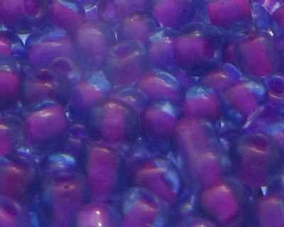 6/0 Purple/Blue Duo Inside-Color Glass Seed Bead, 1oz. Bag