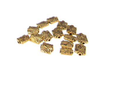 (image for) 8 x 6mm Metal Gold Spacer Bead, approx. 15 beads