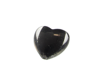 28mm Black Foil Heart Lampwork Glass Bead 28mm Black Foil Heart Lampwork Glass Bead