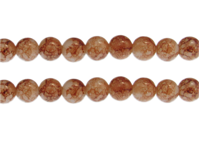10mm Sand Marble-Style Glass Bead, approx. 22 beads