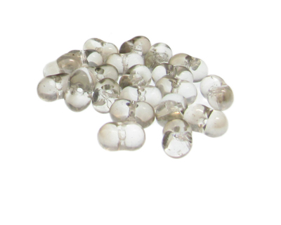 Approx. 1.2oz. x 12x6mm Silver Glass Peanut Beads
