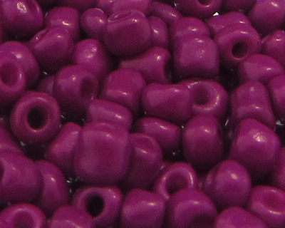 6/0 Dark Violet Opaque Glass Seed Beads, 1oz. bag