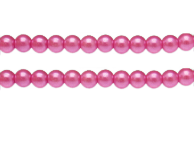 8mm Bubblegum Glass Pearl Bead, approx. 56 beads