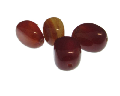 22 x 16mm Carnelian Gemstone Bead, 4 beads
