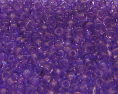 (image for) 11/0 Purple Transparent Glass Seed Beads, 1oz. bag
