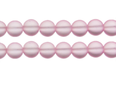 12mm Pink Sea/Beach-Style Glass Bead, approx. 13 beads