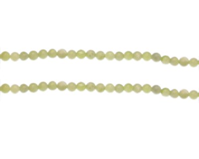 (image for) 4mm Olivine Gemstone Bead, approx. 43 beads