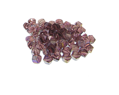 (image for) Approx. 1oz. x 6mm Plum Luster Bicone Glass Bead - Click Image to Close