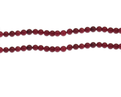 4mm Red Gemstone Bead, approx. 43 beads