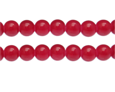 12mm Cherry Quartz-Style Glass Bead, approx. 14 beads