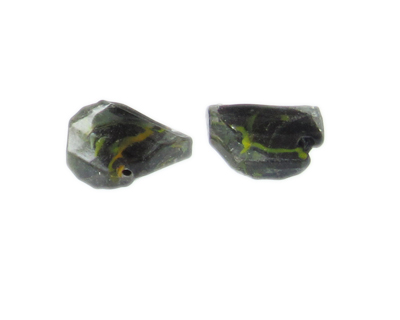 (image for) 22mm Black Pattern Lampwork Glass Bead, 2 beads - Click Image to Close