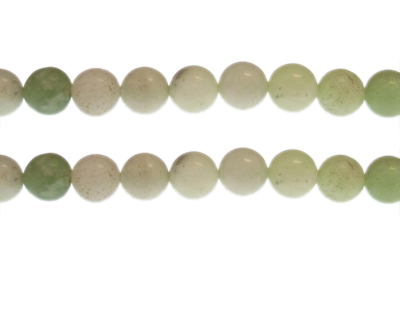 10mm Pale Green Gemstone Bead, approx. 20 beads