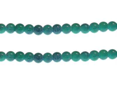 (image for) 8mm Green/Purple Duo-Style Glass Bead, approx. 38 beads - Click Image to Close