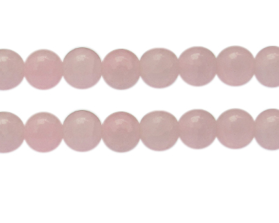 (image for) 12mm Rose Quartz Gemstone-Style Glass Bead, approx. 15 beads
