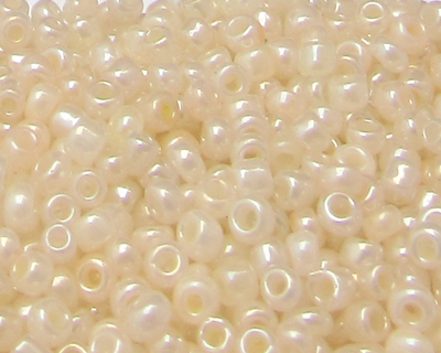 11/0 Cream Ceylon Glass Seed Bead, 1oz. Bag