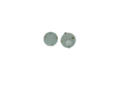 (image for) 10mm Aqua Glass Bead, 2 beads, large hole