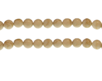 (image for) 8mm Beige Jasper Gemstone Bead, approx. 23 beads - Click Image to Close