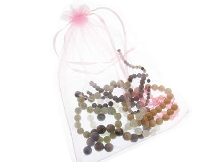 Gemstone Bead Bundle: 7 Strings + Findings