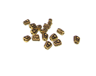6 x 4mm Metal Gold Spacer Bead, approx. 15 beads