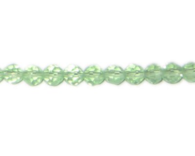 (image for) 8mm Light Green Faceted Glass Bead, 13" string