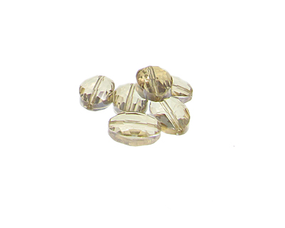 (image for) 14 x 10mm Champagne Faceted Oval Glass Bead, 6 beads - Click Image to Close