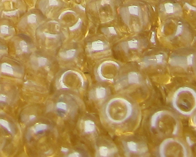 6/0 Gold Transparent Glass Seed Bead, 1oz. Bag