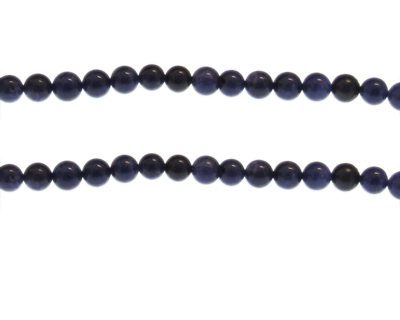 6mm Dark Amethyst Gemstone Bead, approx. 30 beads