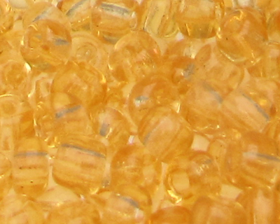 6/0 Yellow Gold Transparent Glass Seed Bead, 1oz. Bag