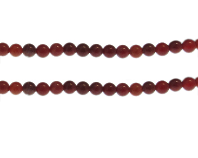 6mm Rust Gemstone Bead, approx. 30 beads