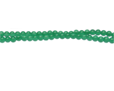 4mm Jade Green Jade-Style Glass Bead, approx. 107 beads