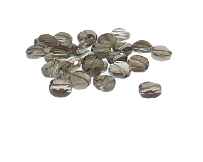 (image for) Approx. 1oz. x 8x4mm Silver Faceted Glass Beads