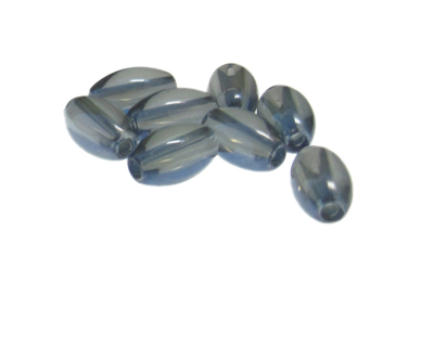 16 x 10mm Bluey Oval Pressed Glass Bead, 8 beads 16 x 10mm Bluey Oval Pressed Glass Bead, 8 beads
