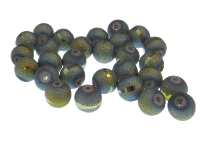 Approx. 1oz. x 8mm Blue Druzy-Style Glass Beads