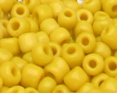 6/0 Bright Yellow Opaque Glass Seed Bead, 1oz. Bag