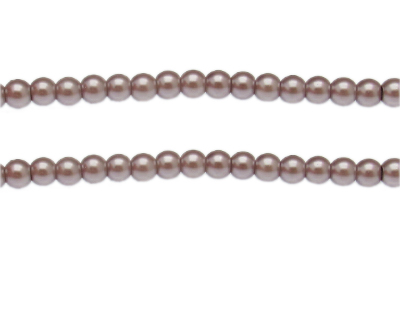 (image for) 6mm Mink Glass Pearl Bead, approx. 78 beads