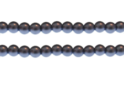 8mm Sky Blue Glass Pearl Bead, approx. 54 beads