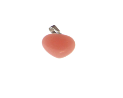 (image for) 20mm Cherry Quartz Gemstone Heart Pendant - Click Image to Close