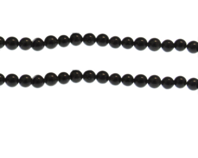 6mm Black Onyx Gemstone Bead, approx. 30 beads
