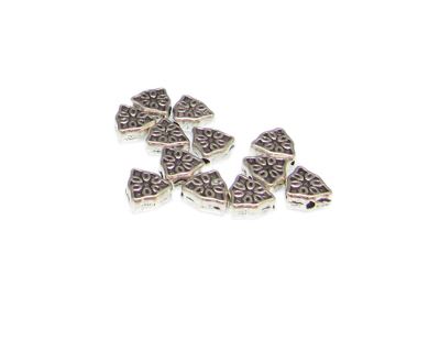 (image for) 8mm Silver Triangle Metal Spacer Bead, approx. 12 beads