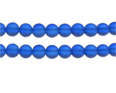 10mm Blue Sea/Beach-Style Glass Bead, approx. 16 beads