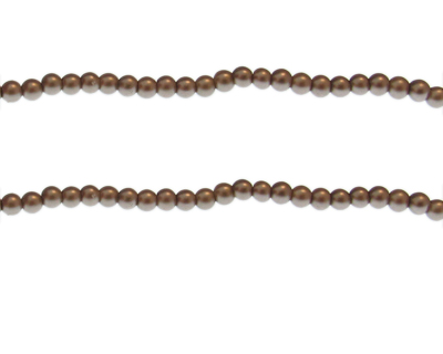 4mm Slate Glass Pearl Bead, approx. 104 beads